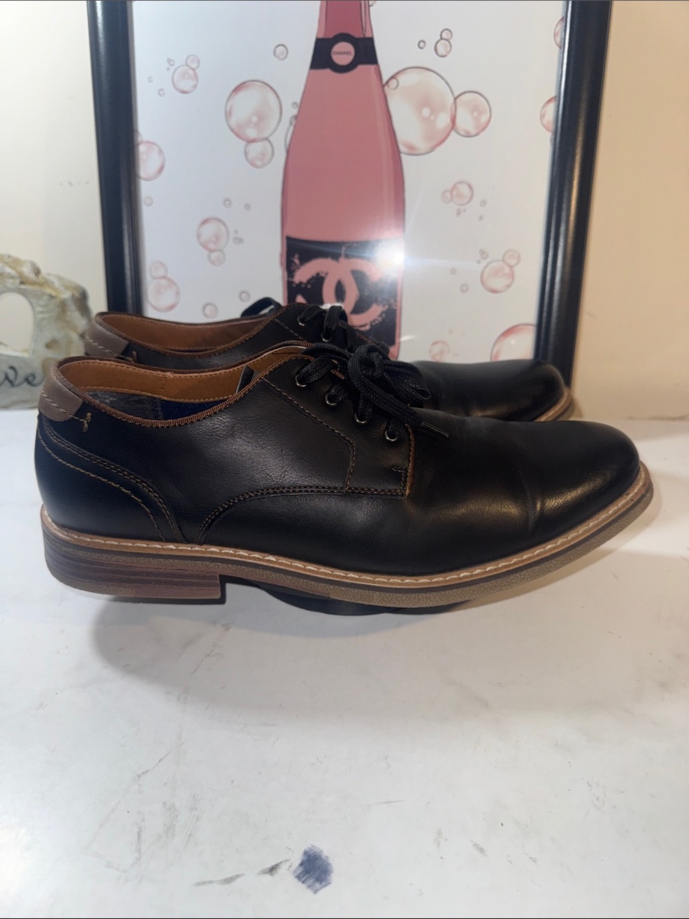 Dockers Men's Classic Black Lace-Up Dress Shoes - Size 11.5M